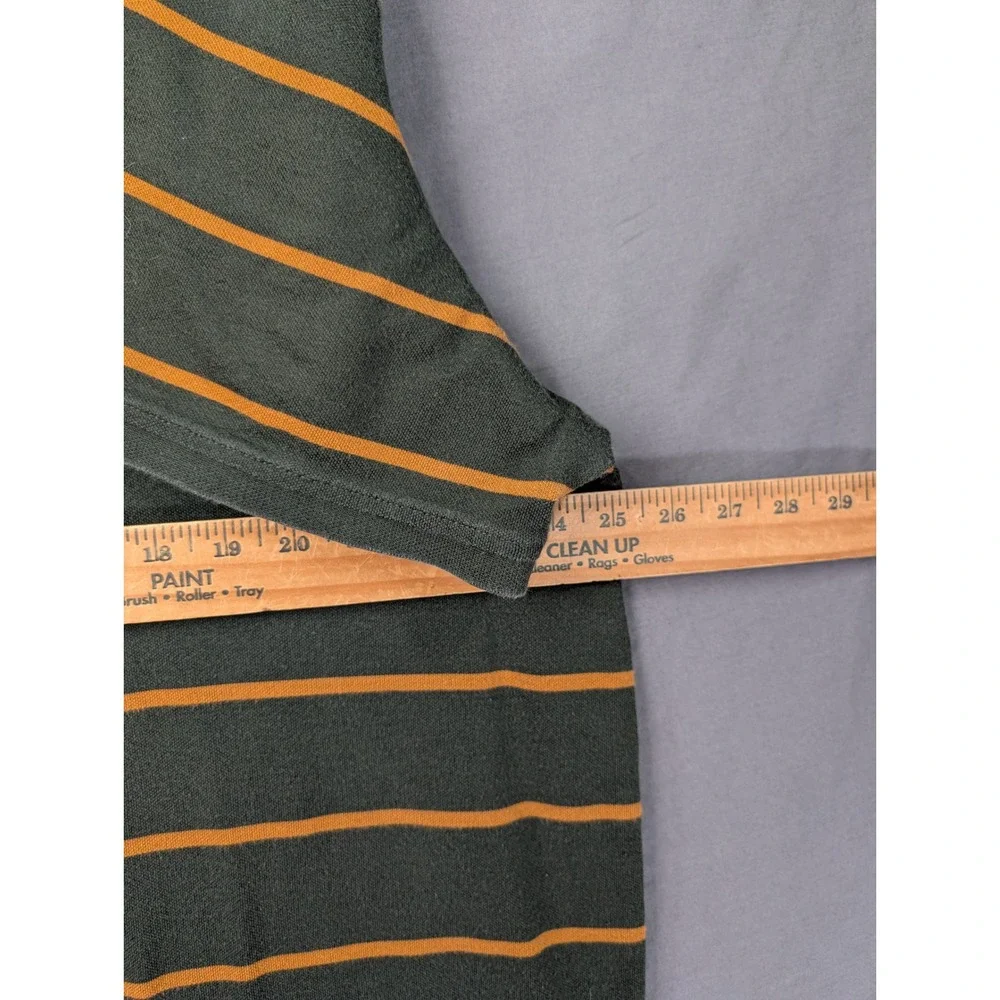 IZOD Advantage Performance Polo Shirt Mens XXL Green Orange Striped